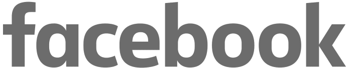 The image shows the word facebook in all lowercase letters, using a bold, sans-serif font in gray.